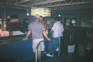 Line inside the concession stand at the Kings Drive-In in Russellville, AL.