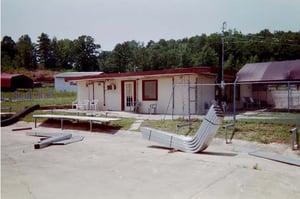 Concession stand of the old Midway Drive-In, now located on the site of Waldrop Carports.