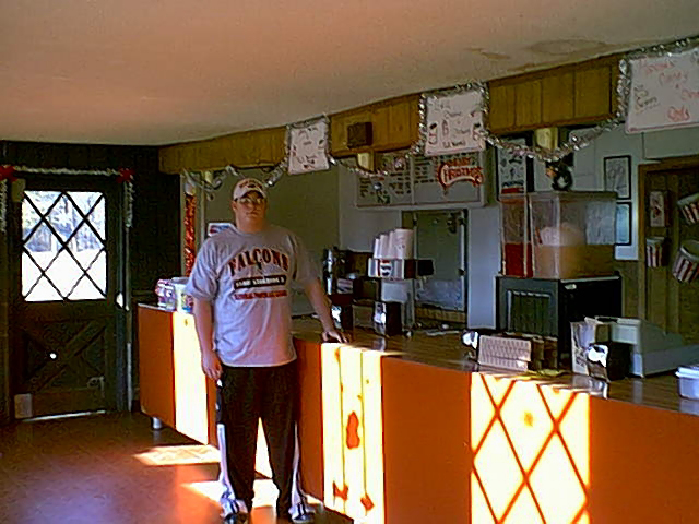 Jason Quarrels (grandson of the owner) is pictured in the snack bar.