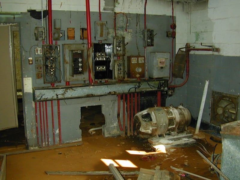 projection booth; taken September 4, 2000