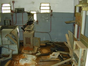 projection booth; taken September 4, 2000