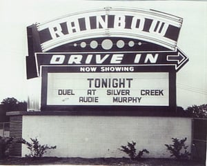 The Rainbow marquee as it appeared on opening night