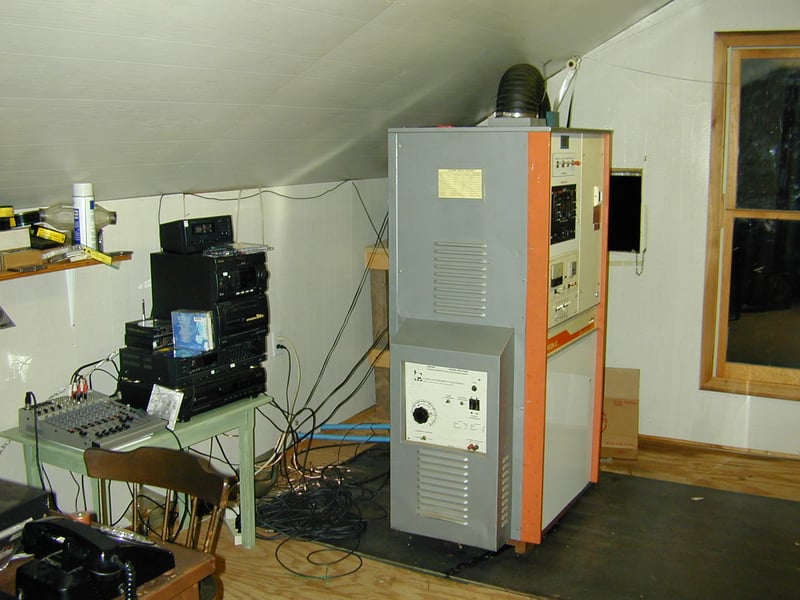 projection booth; taken in August, 2000