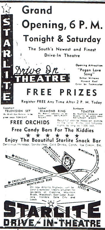 Opening day ad; April, 1952