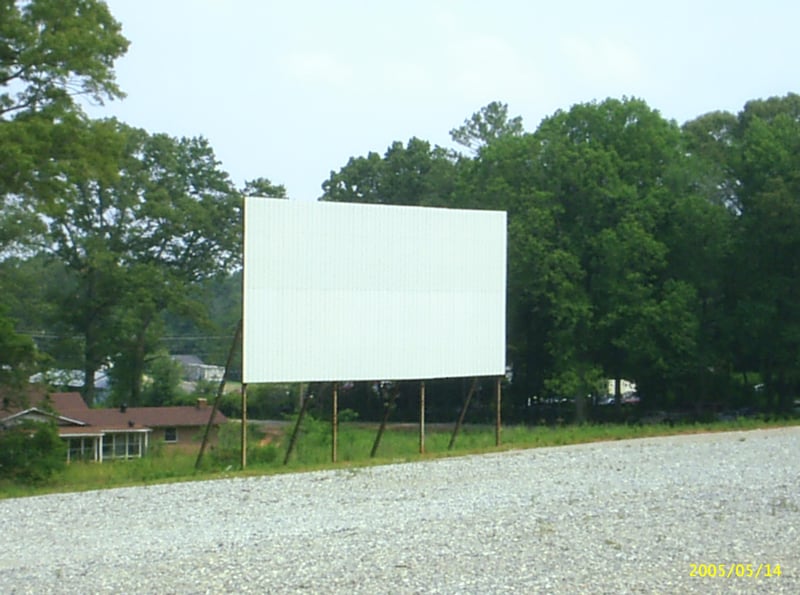 Screen at the Starlite Drive-In in Anniston, Alabama.