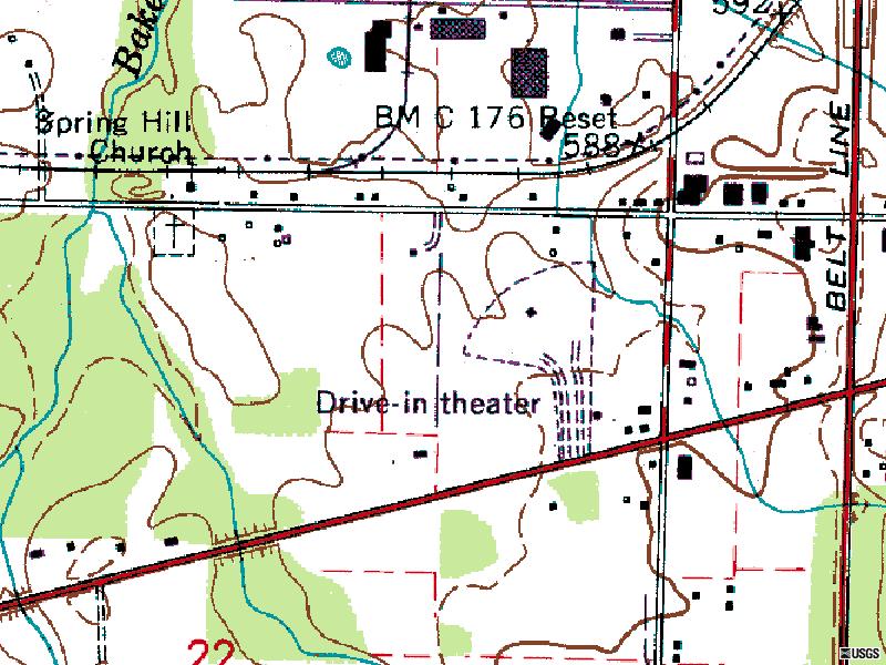 TerraServer map of former site