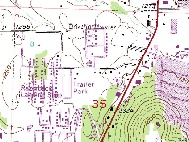 TerraServer map of former site