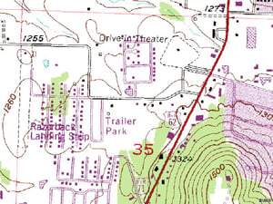 TerraServer map of former site