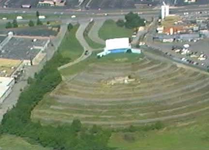 This is an actual aerial view of the Asher Drive-In (Coleman Dairy to the right)