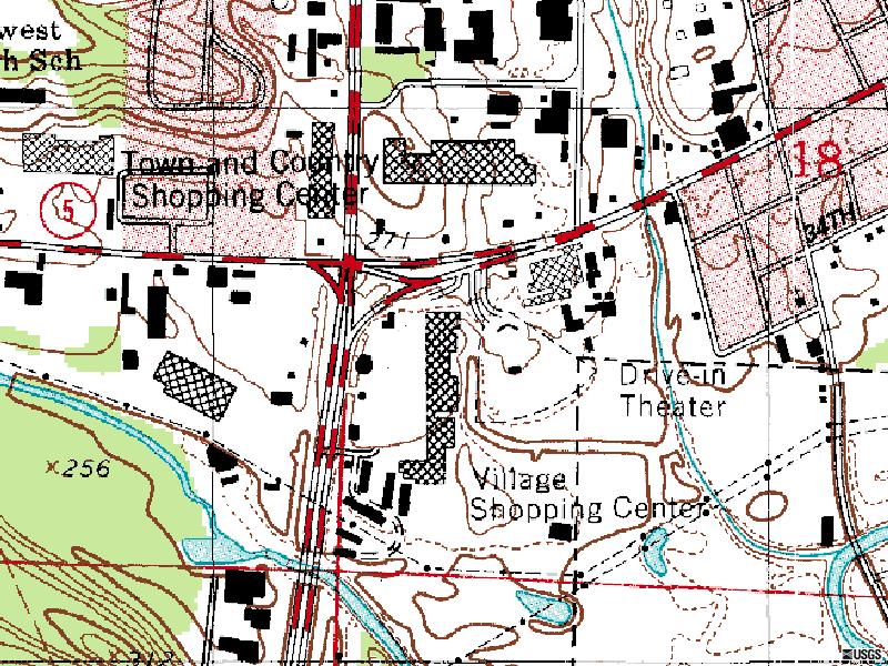 TerraServer map of former site