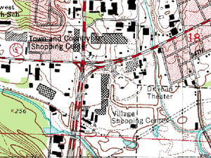 TerraServer map of former site