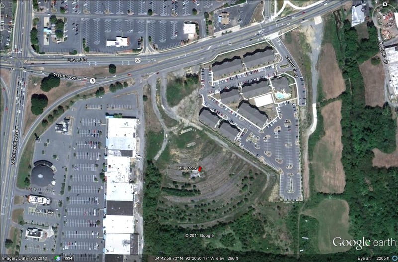 Google Earth image of former site