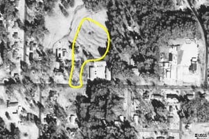 usgs aerial image showing remains for drive-in