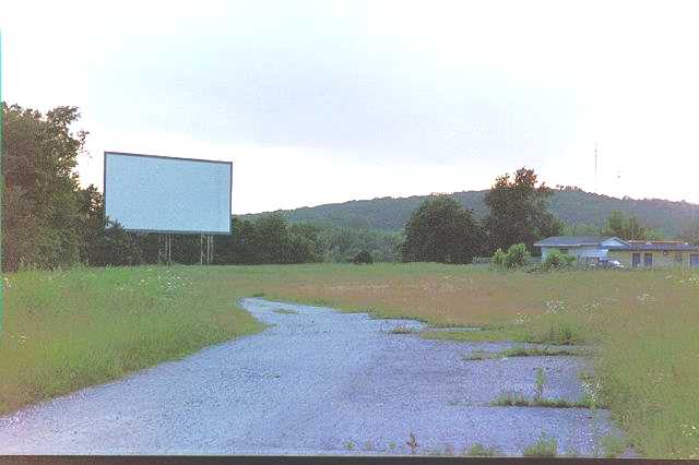 This is weird...this drive-in has been closed for at least 15 years, and the screen sports a new coat of paint....