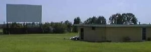 Concession stand, field, and screen. Photo courtesy of the Vision Project.