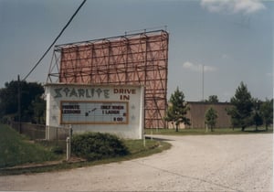 The last marquee for the Starlite Drive-In.