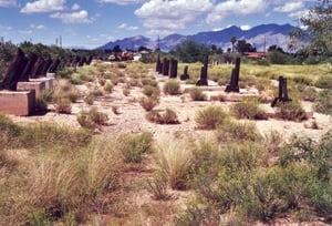 Remains of the screen tower