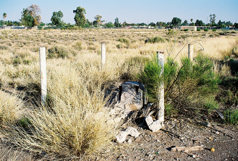 Remains of the ticket booth.