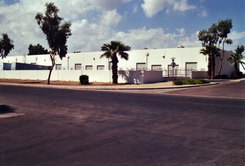 This large storage building now sits on the site