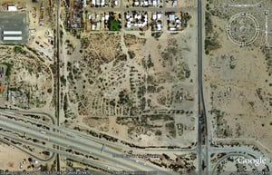 Aerial view of drive-in site