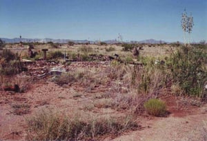 Very little remains of the concession/projection building