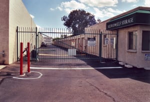Entrance gate to the present Midway storage