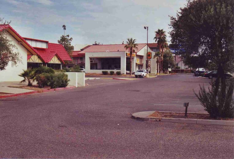 Motel 6 and Super 8 Motel sit on the former site now