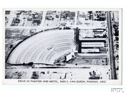 Vintage 1950's postcard view from the air.