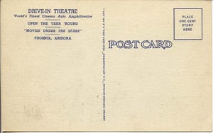 Backside of postcard