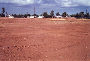 The area is ready for new construction