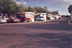 The Drive-In has been converted into a small trailer park