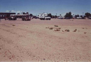 Former field now used as parking lot