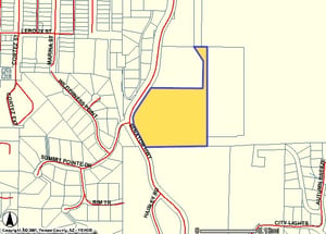 yellow area is drive-in field.