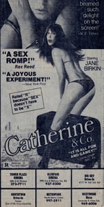 AZ Republic Newspaper Ad for the exploitation sex movie CATHERINE CO. playing at the South Twin 12 Drive In in Tempe Arizona. from 1979. You can see the Drive is listed at the bottom of the ad.