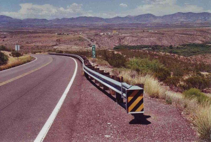 View from Hwy. 191. The screen can be seen from far away and it's amazing to find a drive-in at this remote location