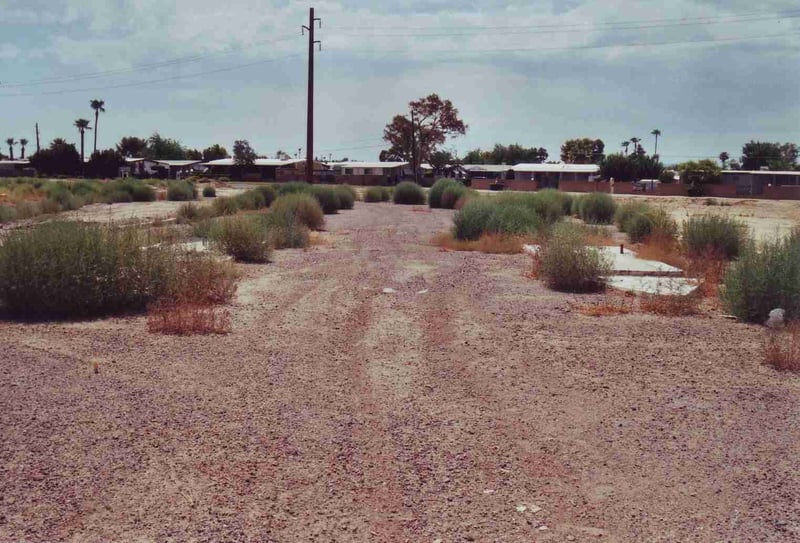 Area of former ticket booths (see black and white picture for comparison)