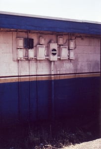 Electrical installation at rear wall of projection/concession building
