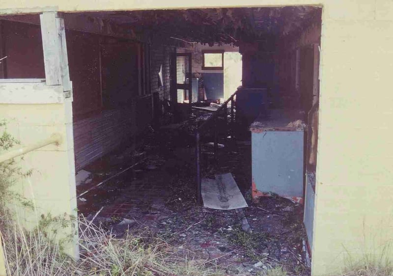 Peek into the derelict snack bar