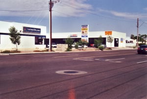 Several businesses including a storage facility now occupy the site