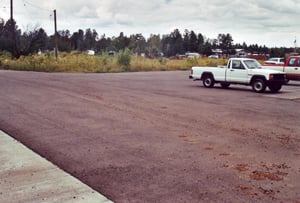 Parking lot and Drive-In site behind retirement facility