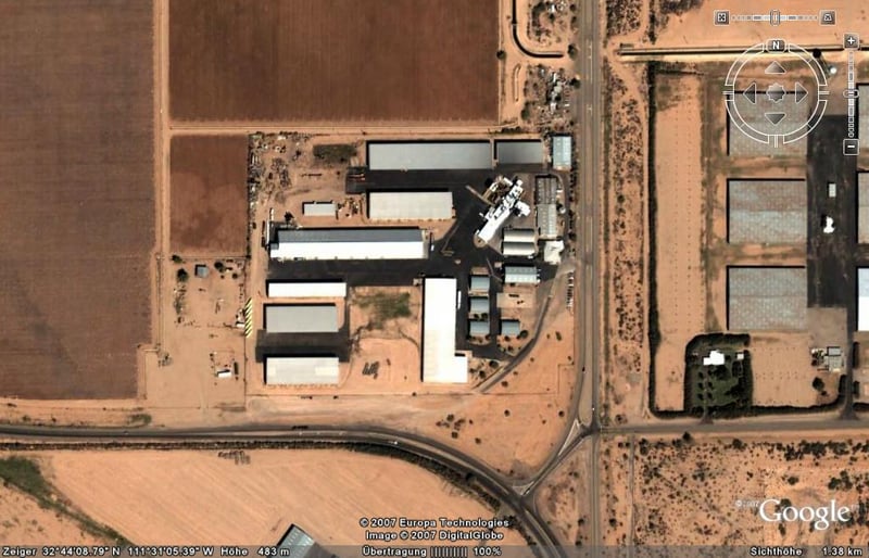 Aerial view of former drive-in site