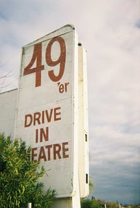 Another Marquee shot. This side appears to be made of wood, with the lettering hand-painted. The other side looks professionally made with metal and plastic.