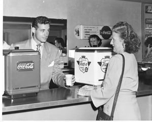 The front snack bar in the early days.