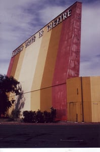 Colorful mural on main screen