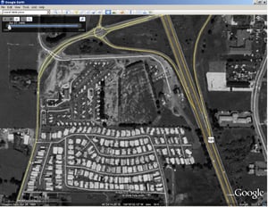 View intersection of Janes Road and Highway 101 in Google Earth then slide the time scale back to 1989 to view the remains. 4054'7.34N124 5'16.95W