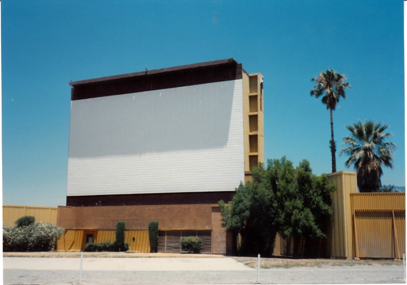 The screen from inside the Baseline Drive In theater taken looking west.