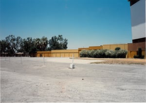 The screen from inside the Baseline Drive In theater taken looking west.