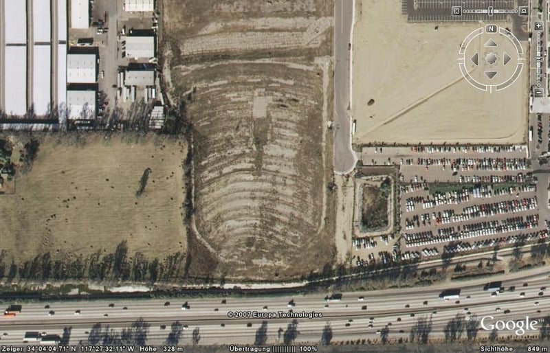 Aerial view of the drive-in site