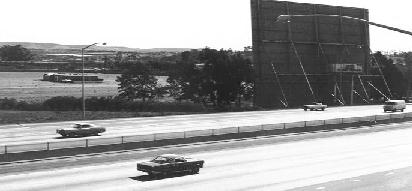 Big Sky screen tower and field, Big Sky Drive-in Theater, San Diego, Calif