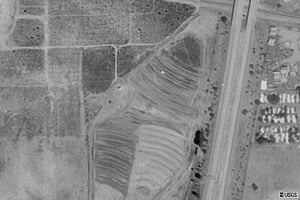 Satellite image: aerial photo, taken 1993. Not much left.